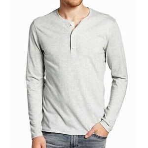 Billy Reid Long Sleeve Hartford Henley Pullover